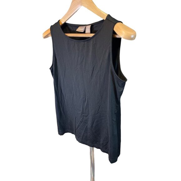 Chicos Black Sleeveless Shell Pullover Blouse Top Sz L - Picture 3 of 8